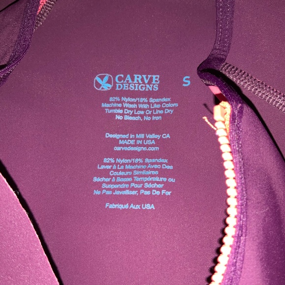 Carve Designs Zip Up Swim Top Scuba Material Jacket sz S NWOT - Picture 5 of 5